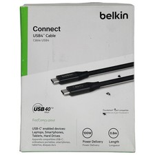 Belkin USB4 USB-C to USB-C Cable Black NEW/OPEN BOX 
