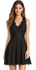 Joie Nikolina Mini Dress Womens Small Black Lace Coquette Party Cocktail