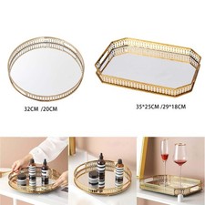 Vanity Tray Decorative Tray Makeup Organizer for Countertop Bedroom Toilet