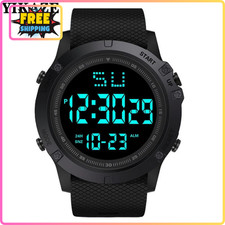 Waterproof Digital Sports Watch Military Tactical LED Backlight Wristwatch Men
