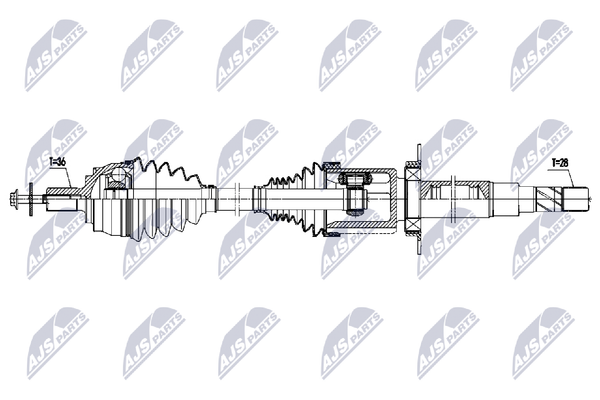Antriebswelle NTY NPW-VV-171 FüR Volvo V40 525-image