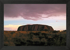 Ayer's Rock/Uluru with bad Weather  Framed Wall Art Poster Canvas Print Picture