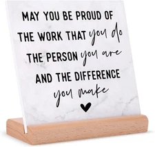 Coworker Gifts for Women Men, Office Christmas Coworkers, White 