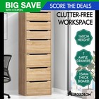 ALFORDSON Chest of 7 Drawers Office Storage Cabinet Tallboy Bedroom Wood