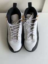 AIR JORDAN 12 XII RETRO GS USED SIZE 7Y WHITE BLACK TAXI VARSITY RED 153265 125