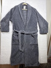 R6 DANIEL BUCHLER Men s Plush Heathered Robe Gray Sz M/L