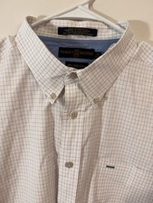 Vintage Tommy Hilfiger Shirt Men  s XXL Crest Button Up Check 80s 2 Ply Fabric