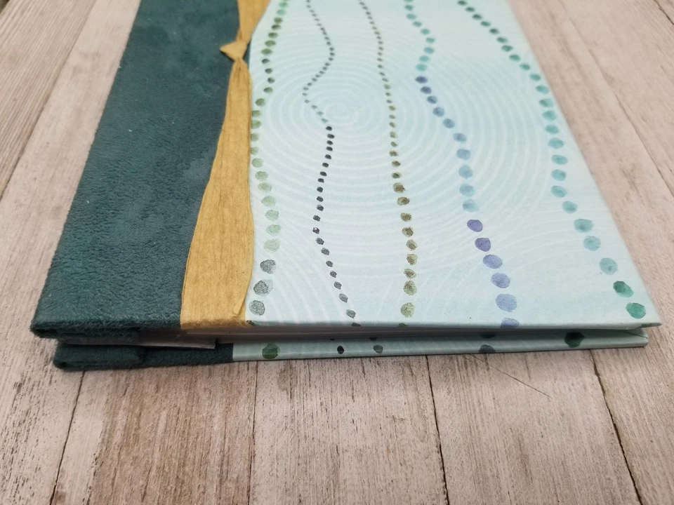 C.R. Gibson Gracey Knight Organics Photo Album Teal Felt Dotted Lines 40 Photos - Image 4 of 4