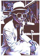 ELTON JOHN * Fun Novelty * MUSIC ARTIST * Art Card * ATC ACEO