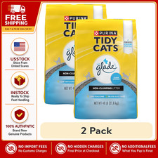 2 Pack Purina Tidy Cats Non-Clumping Odor Control Cat Litter, Glade Clear Spring