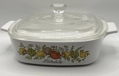Corning Ware Spice of Life L'Echalote 1 Quart Casserole Dish With Pyrex Lid