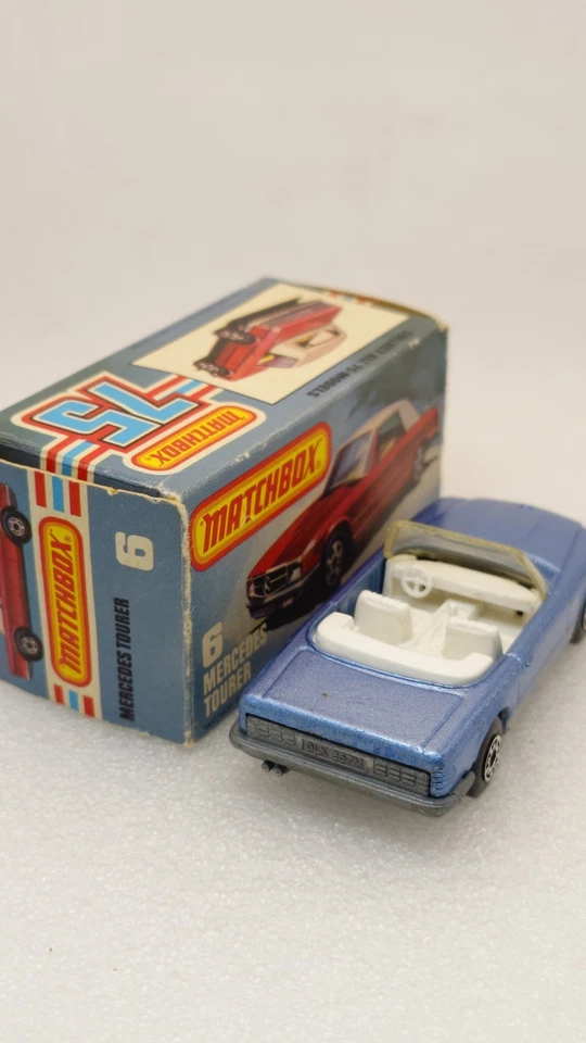 Matchbox Lesney Mercedes Convertible no 6 with original 'without new' tourer box - Image 4 of 4