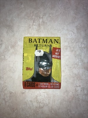 Batman Returns 1991 Topps Trading Card Packs. Factory Sealed.  Lot of 10