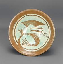 Vintage NAVAJO Etched Pottery BIRD SPIRIT BOWL with 'Spirit Line' - 17.8cm x 6cm