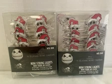 Nightmare Before Christmas Jack Skellington LED Mini String Lights 7ft Lot of 2