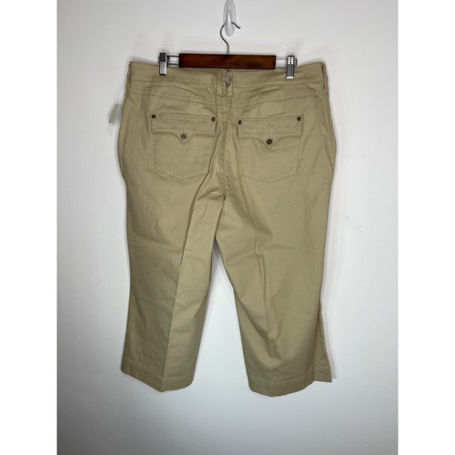 Cato cropped pants khaki chinos women's 16 plus size jean styling unworn tags - Imagen 4 de 15