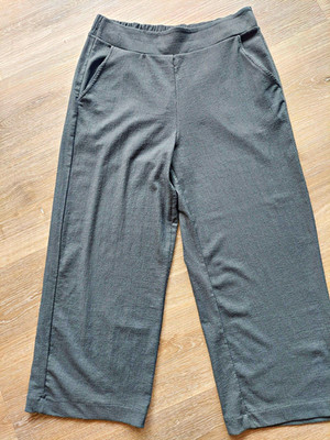 OPUS Hose * GR. 38 * Culotte * grau * gerades Bein * elastischer Bund * Taschen