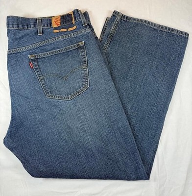 Levis 569 Loose Straight Mens Stretch Jeans 44X32 Dark Blue - No Back Label