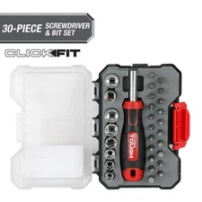 30 Piece Screwdriver and Bit Set in Case