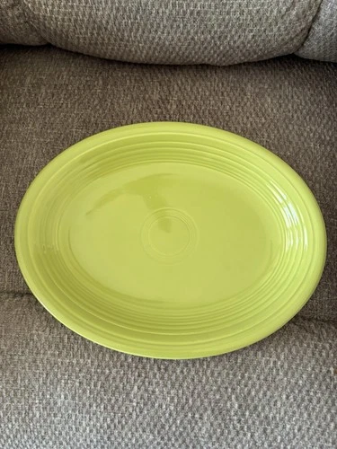 Fiestaware  Lime Chartreuse 13" Small Oval Plate Platter Serving Dish Fiesta HLC