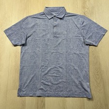 Dead Stock Rhoback Geometric Polo Men  s L Lavender Nylon Performance Golf