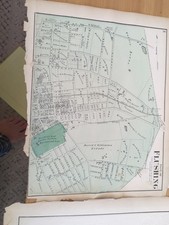 29 Antique 1873 Long Island Atlas New York Map Patchogue Glen Cove Hempstead +++