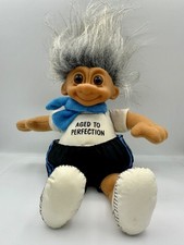 Vintage Russ Troll Doll 90s Aged To Perfection Gray Hair Plush 10 inch