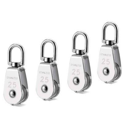 Stainless Steel Wire Rope Crane Pulley Block M25 Lifting Crane Swivel Hook Si...