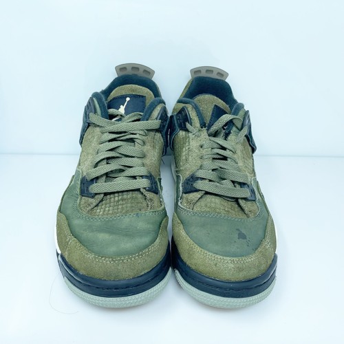 Nike Boys Air Jordan 4 FB9928-200 Green Basketball Shoes Sneakers Size 7Y - Picture 11 of 12