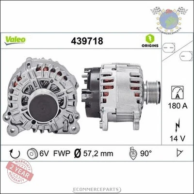 Alternateur Valeo pour SEAT ALHAMBRA SKODA SUPERB VW PASSAT (3C5) (3C2) (365 #q1 - Photo 1/4