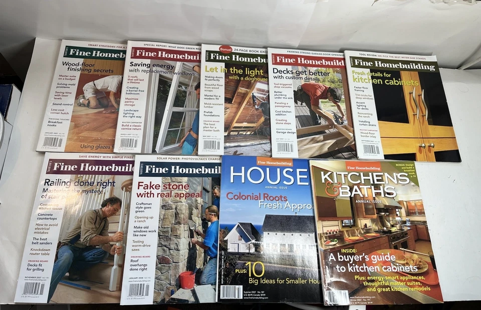 Fine Homebuilding Magazine Lot Of 9: Full Year 2007 Plus 2 Annual Issues - Image 2 of 4