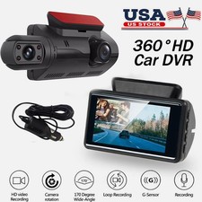 HD 1080P DVR Car Dual Lens Dash Cam Front/Inside Video Recorder Camera G-sensor