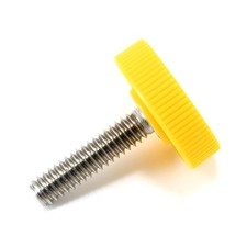 4 PCS 1/420 x 1 Inch Thumb Screw Stainless Steel Yellow Knurled Round Knob