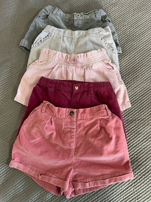 Baby Girl Bundle 5 X Shorts Corduroy Pink Grey Burgundy 18-24 Months Next H&M