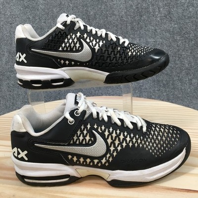 Nike Air Max Cage Shoes Mens 7 Tennis Low Sneakers Lace Up Comfort White Black