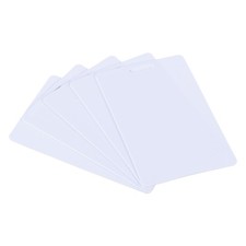 2.13 x 3.39" PVC Blank Cards with Slot Punch on Short Side, 50 Pcs, White