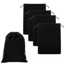 Headphone Bag, 5 Pcs 9.06x6.69 Inch Headset Carrying Pouch Black