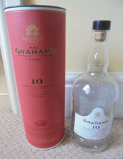 Empty Graham's Port Decanter Style Bottle & Tube Box Carton Full Size Upcycling