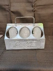 Vintage Coca-Cola 6 Pack Bottle Carrier Coke Caddy Aluminum Holder Embossed