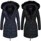 Spindle Women’s Designer Warm Winter Parka Quilted Hooded Long Coat Hood Jacket