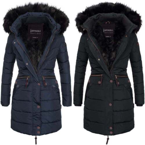 Winter Parka Quilted Hooded, Fleece Lined Winter Coats Womens