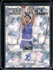 Jaden Springer 2022 Leaf Metal With Pick #28 Silver Crystal Auto Autograph Rc