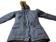 Magellan Outdoors Misses Blue Jean Lined Hood Parka Jacket Size S Women