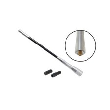 Auto Antenne Dachantenne Aluminium 20 cm Stabantenne schwarzes Zwischenstück FM