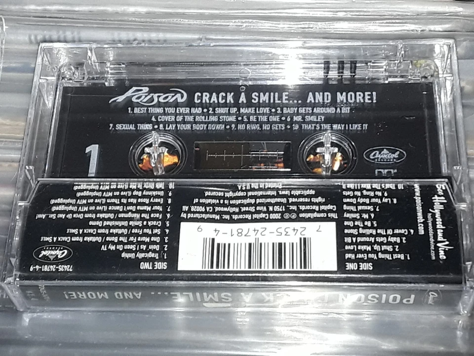 POISON CRACK A SMILE & MORE CASSETTE 2000 USA EDITION HYPE STICKER STILL SEALED - Image 2 of 4