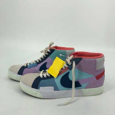 Nike White and Blue Pastel Colores Blazer Sneakers | Lace-Up  display picture 3