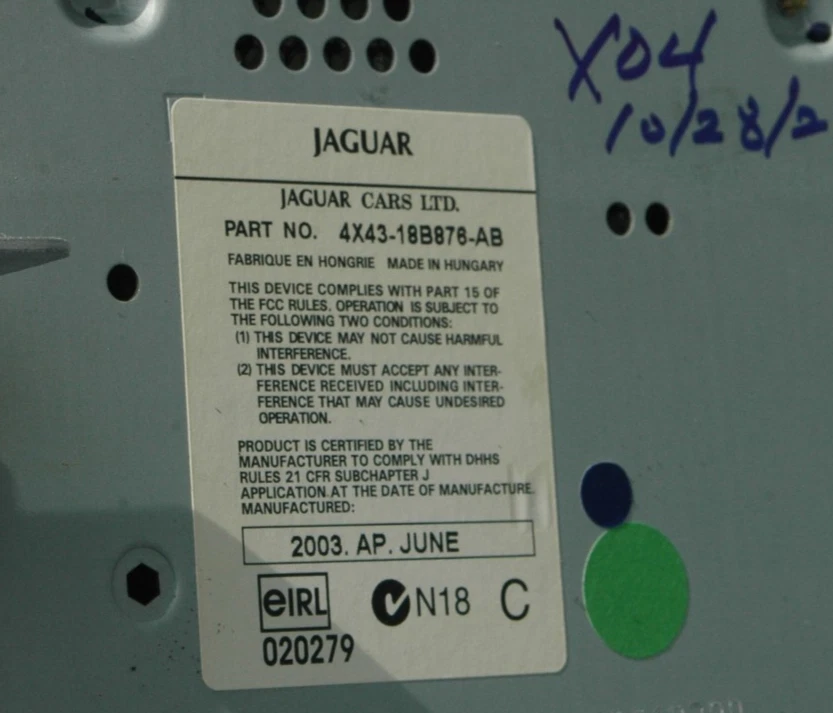 2004-2005 捷豹 X 型中心气候控制/无线电 1X4H18C612GC /4X4318B876AB — 第 2/4 张图片