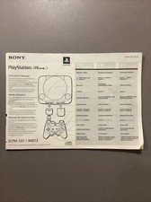 PlayStation PS one Instruction MANUAL Console SCPH-101 / 94015 - Manual ONLY