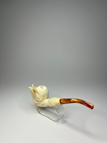 Meerschaumpfeife aus 100% Block-Meerschaum mit Adlermotif , ohne Filter, Nr.14 - Bild 9 von 11