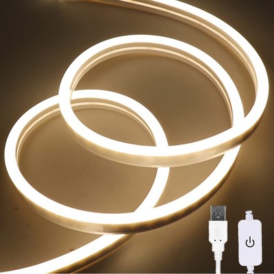 6.56ft Usb Led Strip Lights Waterproof Flexible Led Neon Tape Lights With Switch